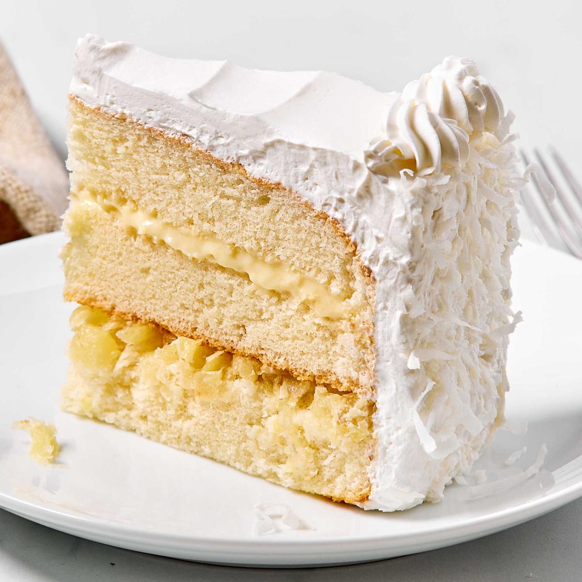 Pine Colada double 8-inch cake slice