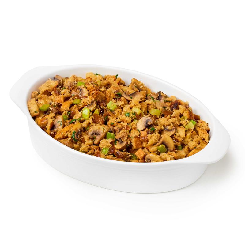 Vegan Mushroom Stuffing that serves 8-10 people