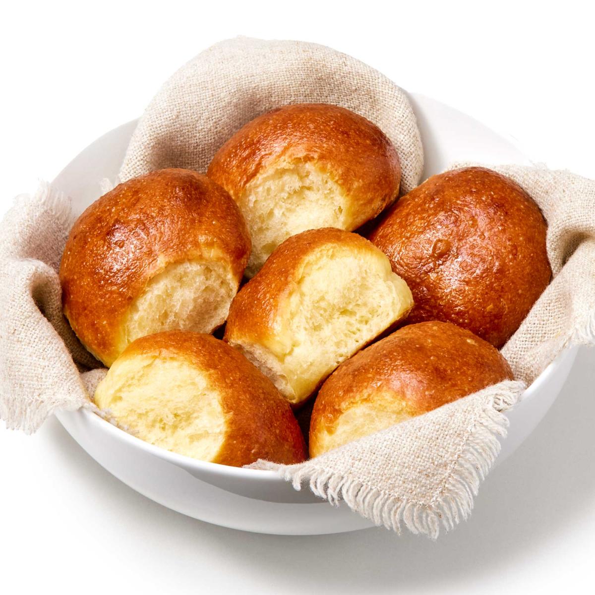 6-count Brioche Rolls in a bowl