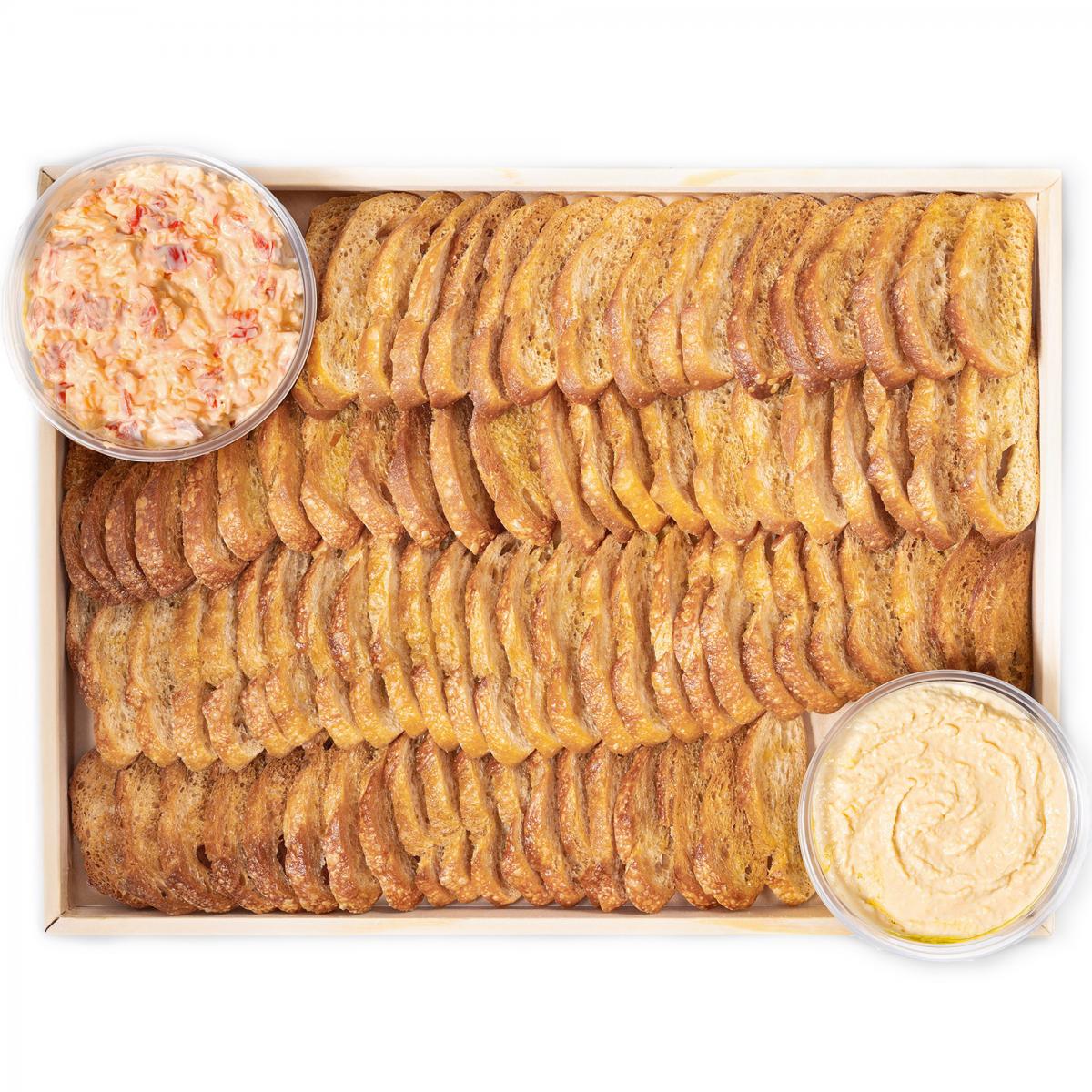 Crostini with Dips Large (serves 20-25) Catering Platter