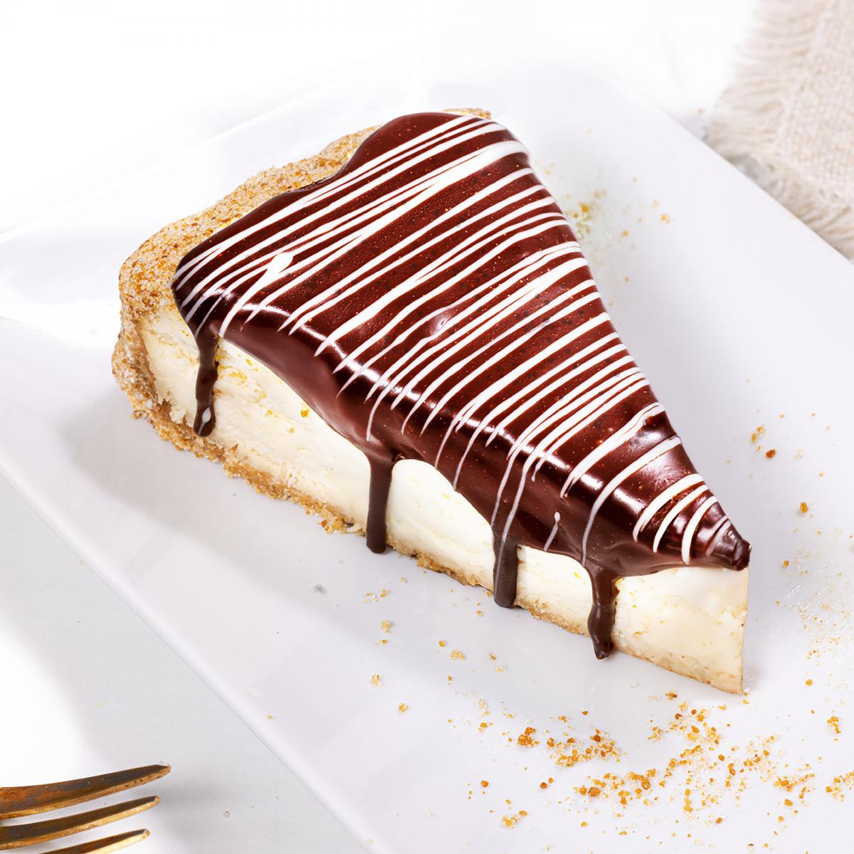 Chocolate Ganache Cheesecake Slice