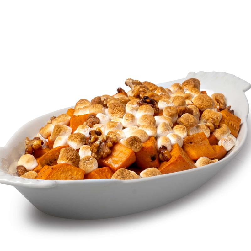 Old fashioned yams in a small serving dish