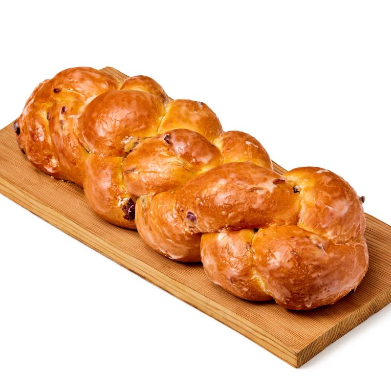 Cranberry Challah with Orange Glaze