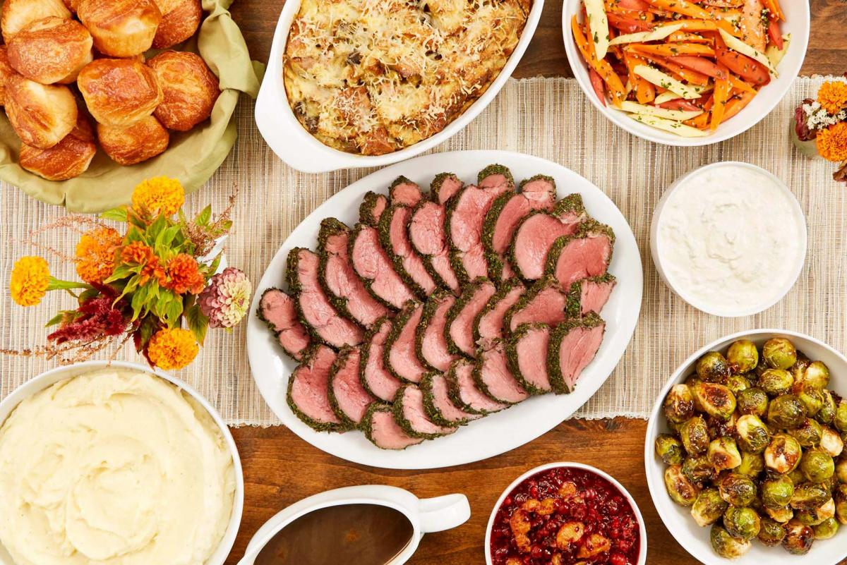 Contemporary Holiday Meal with Filet