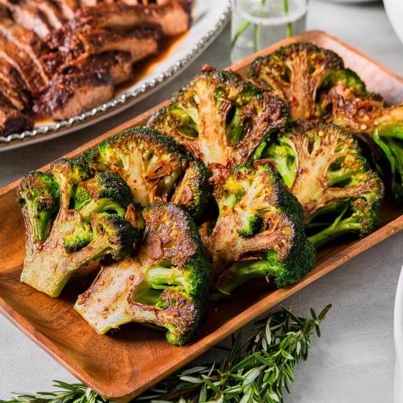 Caramelized Broccoli with Roasted Garlic