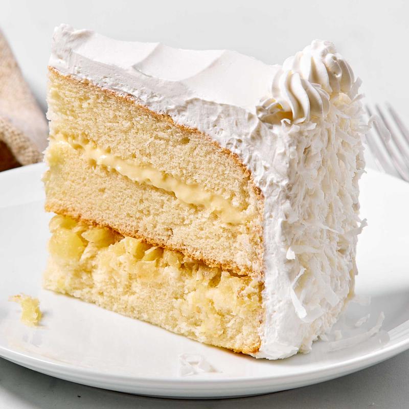 Pine Colada double 8-inch cake slice